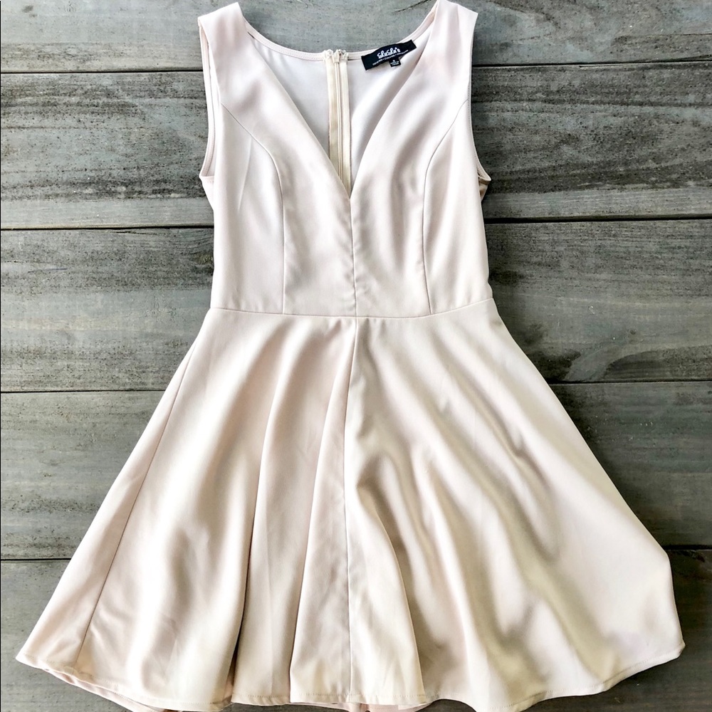 Lulu’s Nude Formal Cocktail Dress